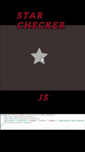 Creating a Star SVG Logo with Color Change on Click | HTML, CSS, JS Tutorial