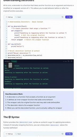 Python Decorators - Function Decorators, @ Syntax & Wrappers — in 30 seconds #Python #python #shorts