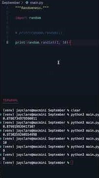 Python 3 | Simple Randomness #coding #programming #python
