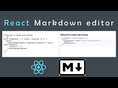 React markdown editor