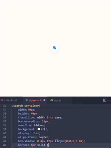 Expanding Search Bar with HTML, CSS, and Javascript