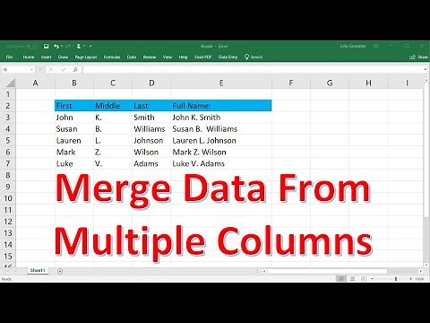How to Merge Data From Multiple Columns Using TextJoin & Concatenate Functions | Excel