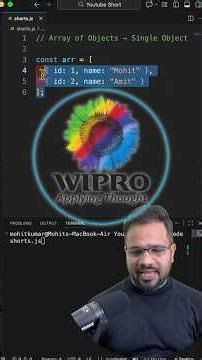 Convert Array of Objects to Single Object | Reduce Method Explained #coding #interview #dsa