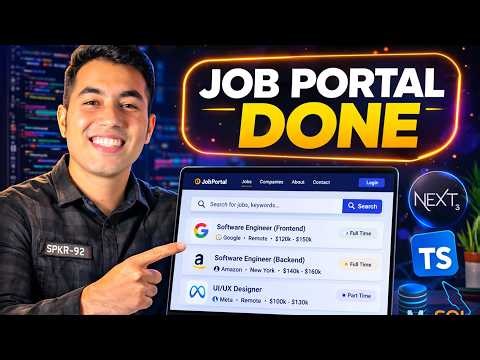 Next.js Job Portal Project Completed 🚀 Final Features + Navbar + Search | Full App Wrap-Up