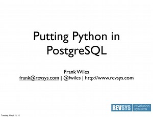 putting python in postgresql
