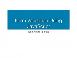 Form Validation using JavaScript