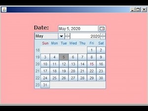 How to Add Calendar in JFrame in java Eclipse