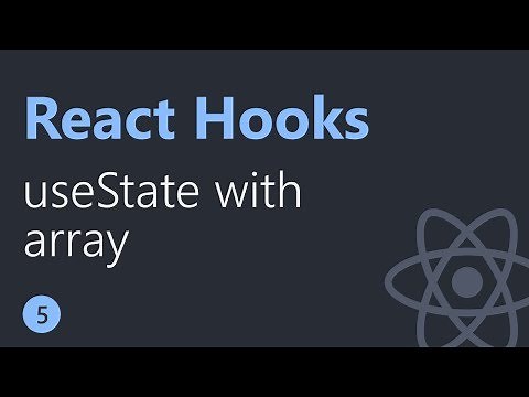 React Hooks Tutorial - 5 - useState with array