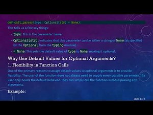 Understanding Optional Arguments with Default Values in Python