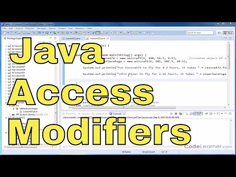 Java Tutorial - 13 - Public and Private Access Modifiers