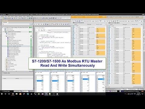 💢 S7 Modbus Tutorial : S7 1200/S7 1500 As Modbus RTU Master Read And Write Simultaneously