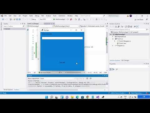 Create Your First C# Windows Forms Application using Visual Studio