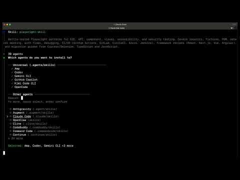 How to Install Playwright Skill Package for AI IDEs | Cursor, Claude Code, Windsurf, Copilot