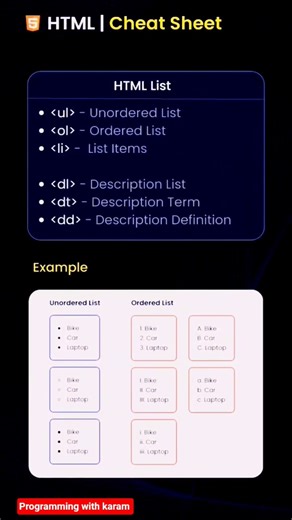 HTML chart sheet #coding #develop #python #html #html5 #computerscience #coderlife #sheet