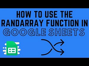 How to Use the RANDARRAY Function in Google Sheets