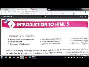 KIPS| Grade 7| Chapter-7|HTML 5| Question and Answers