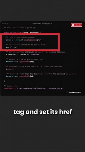How to Download File Programmatically in JavaScript | Quick JS Tips | #shortsfeed #javascript