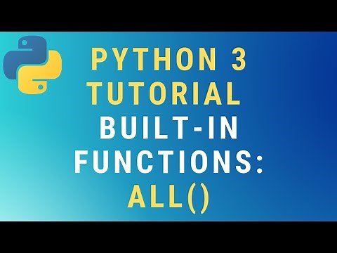 Python 3 all() built-in function TUTORIAL