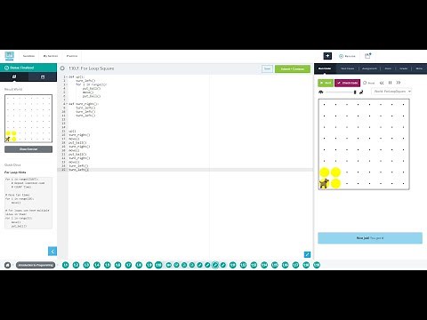 1.10.7: For Loop Square codehs python
