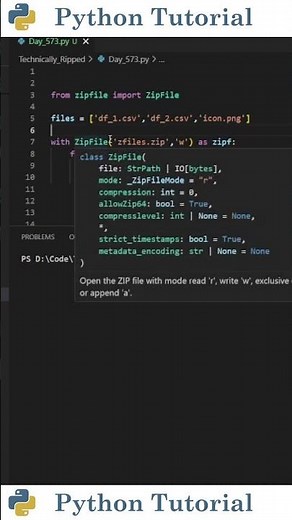 Zipping Files With Python | Python Tutorial