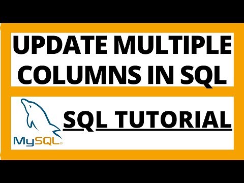 Update multiple column values in SQL using single query | Mysql tutorial
