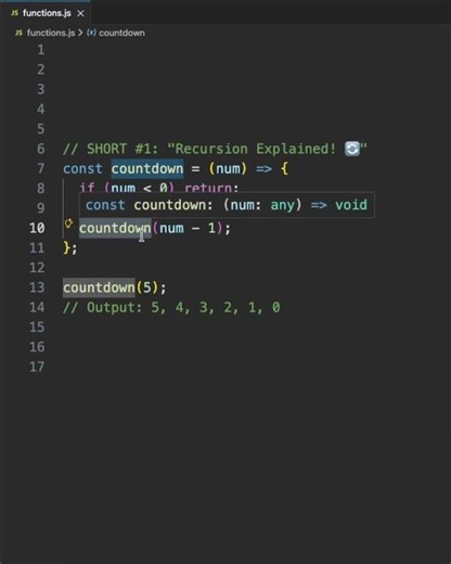 Recursion Explained in 60 Seconds! 🔄