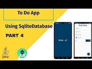 Part 4 : To Do List App Using SQLite Database (Android Studio 2020)