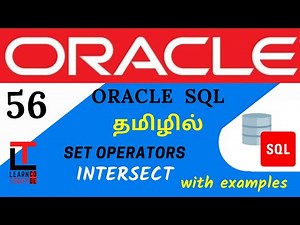INTERSECT - SET OPERATOR with example | Oracle SQL tutorial in TAMIL‪@learncodetodaytamil‬