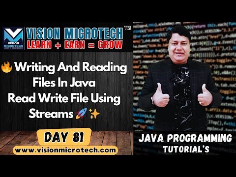 🔥 Writing and Reading Files in Java | Read Write File Using Streams 🚀 ✨