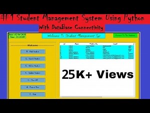 Student Management System Using Python with Database Connectivity #1 | Python mini projects #30