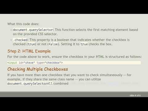 How to Check Multiple Checkboxes Using JavaScript in Your Browser