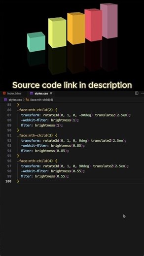 3D Graph Animation using HTML & CSS 📊✨#shots #viral #trending #coding #css #animation #programming