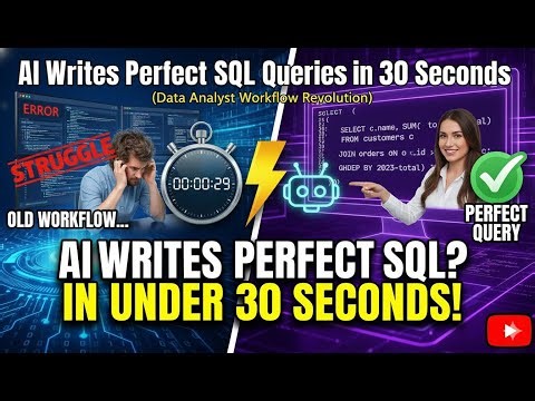 AI Write Perfect SQL Queries in 30 Seconds (Data Analyst Workflow Revolution)