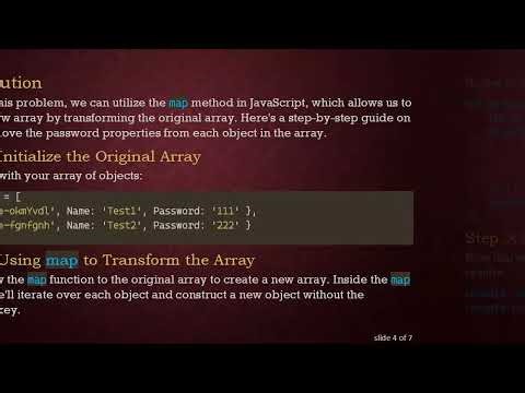 How to Remove Passwords from an Array of Objects in JavaScript
