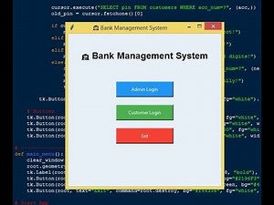 Bank Management System Using SQLite and Tkinter