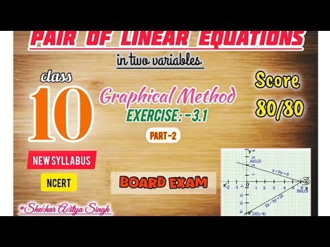 Mastering Linear Equations: Graphical Method #exercise 3.1 #new syllabus #solution