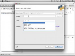 Creating Python projects and modules (source files) using Eclipse with PyDev
