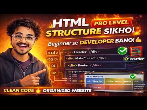 HTML Made Easy – Part 7 🚀 | Lists, Div & Website Structure