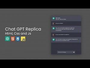 How To Create A Chatbot With Html Css and Javascript | Chat GPT Clone