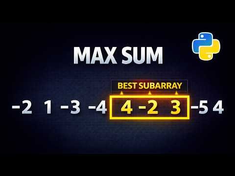 Kadane’s Algorithm: Maximum Subarray Sum Explained in O(n)