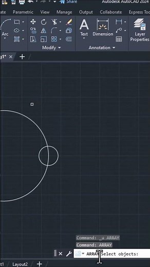 4. How to Polar Array in AutoCAD