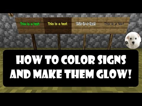 How to color signs and make them glow in minecraft