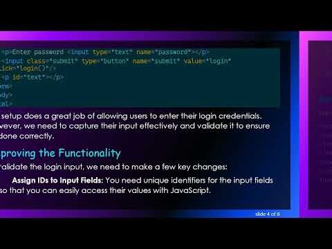 How to Validate User Login in JavaScript and HTML