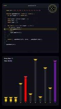 How QuickSort Actually Works (Visualized & Coded in 60s) 💻