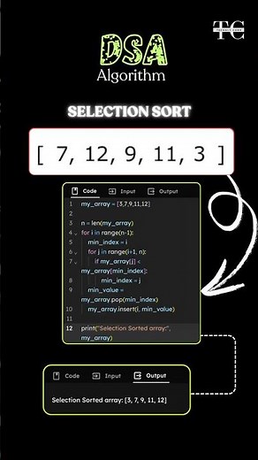 Selection Sort Algorithm in DSA