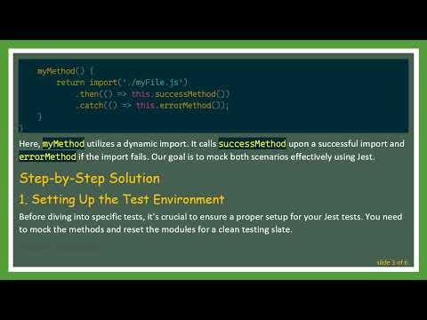 Testing Dynamic Imports in Jest