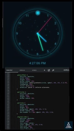Make this amazing analog clock using html css and javascript #html #css #javascript | Code Alchemy