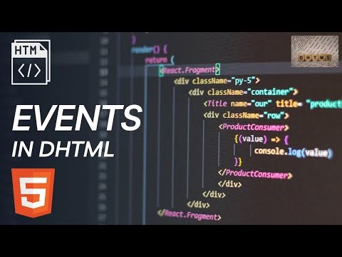 Events in DHTML | DHTML Complete Course.