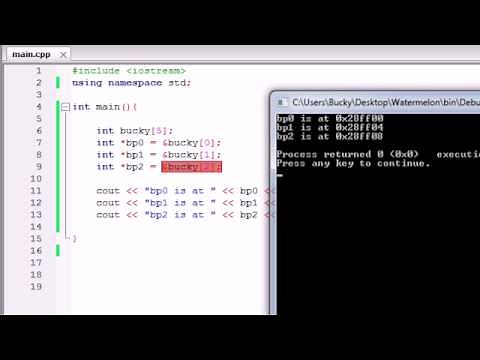 Buckys C++ Programming Tutorials - 41 - Pointers and Math