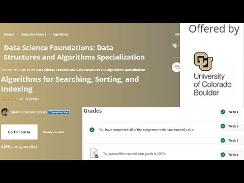 All 4 week solutions for | Coursera Algorithms for Searching, Sorting, and Indexing | 4ass+Quizzes